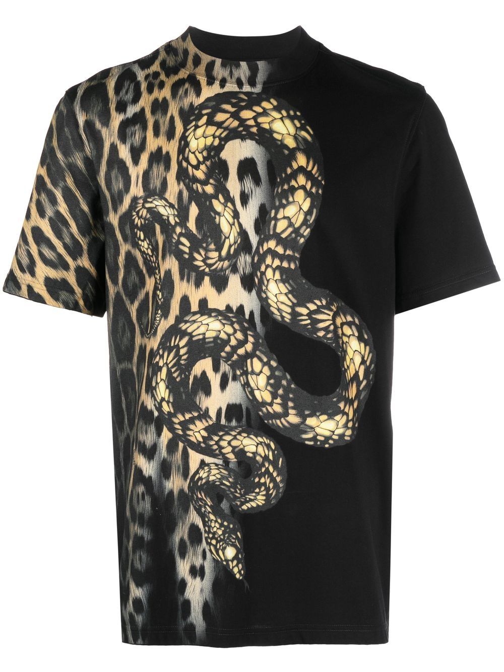 Roberto Cavalli animal-print cotton T-shirt - Black