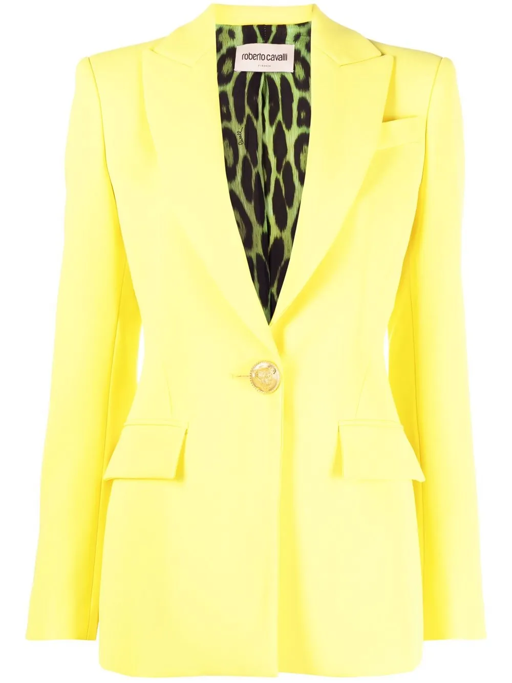 

Roberto Cavalli blazer de vestir con forro en contratre - Amarillo