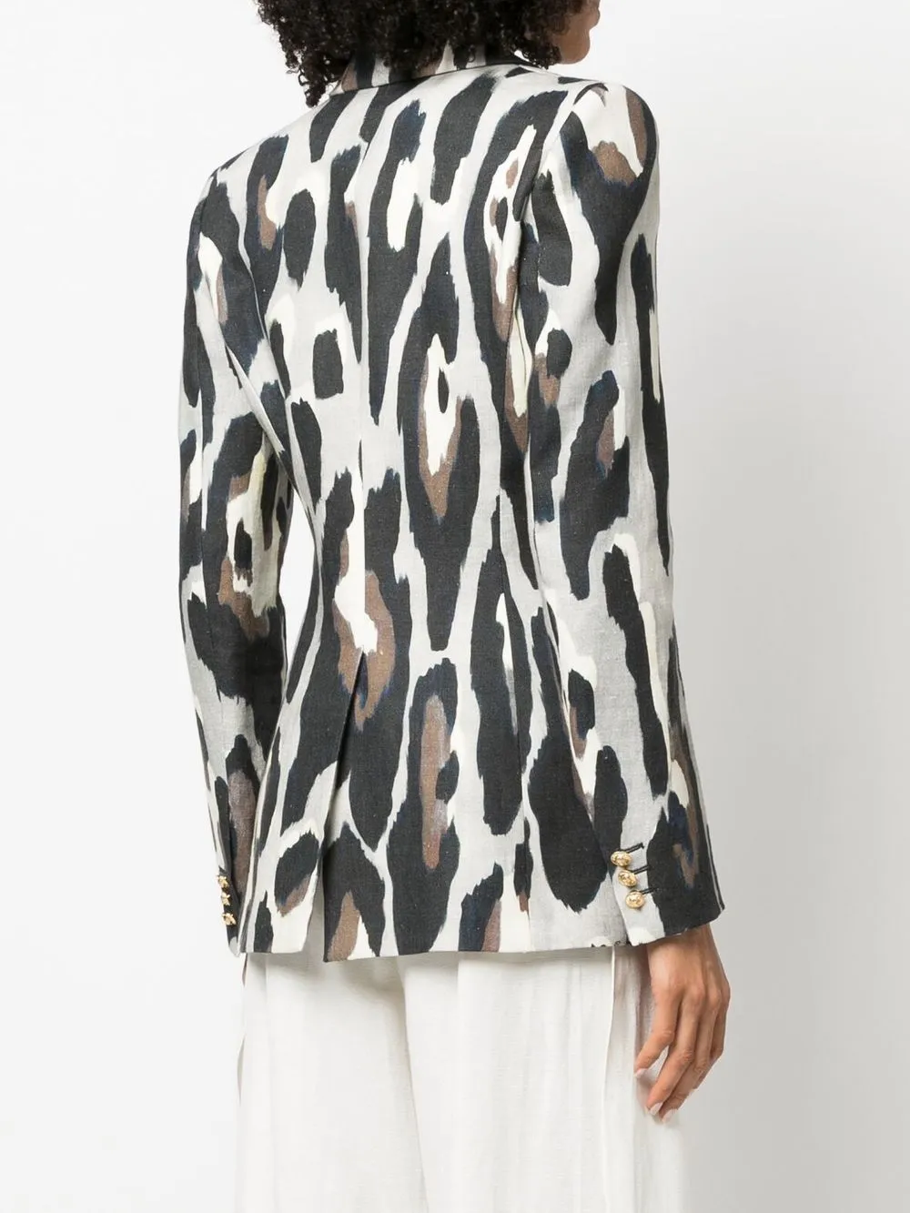 ROBERTO CAVALLI ANIMAL-PRINT TAILORED BLAZER 