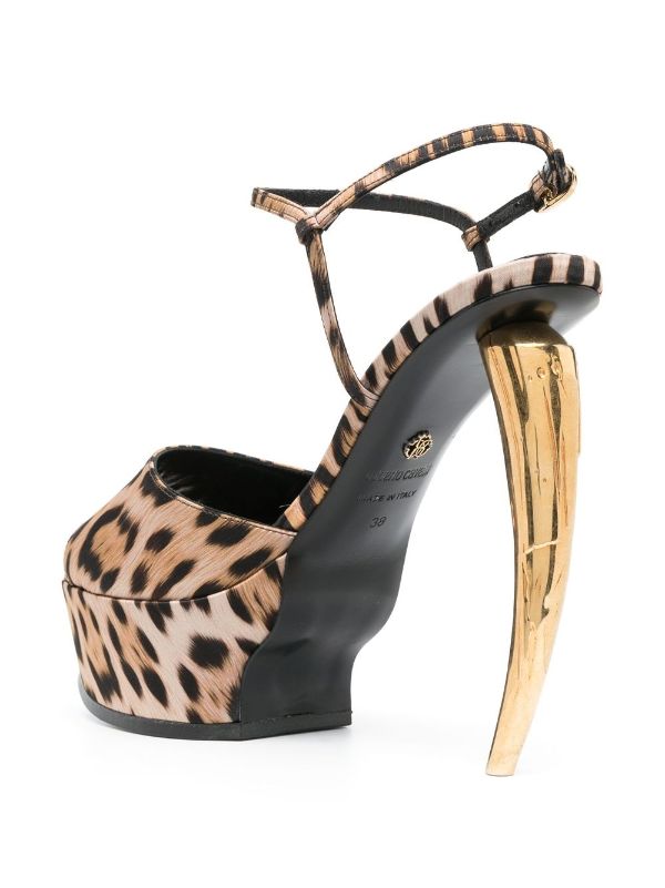 Platform sandals sales leopard print