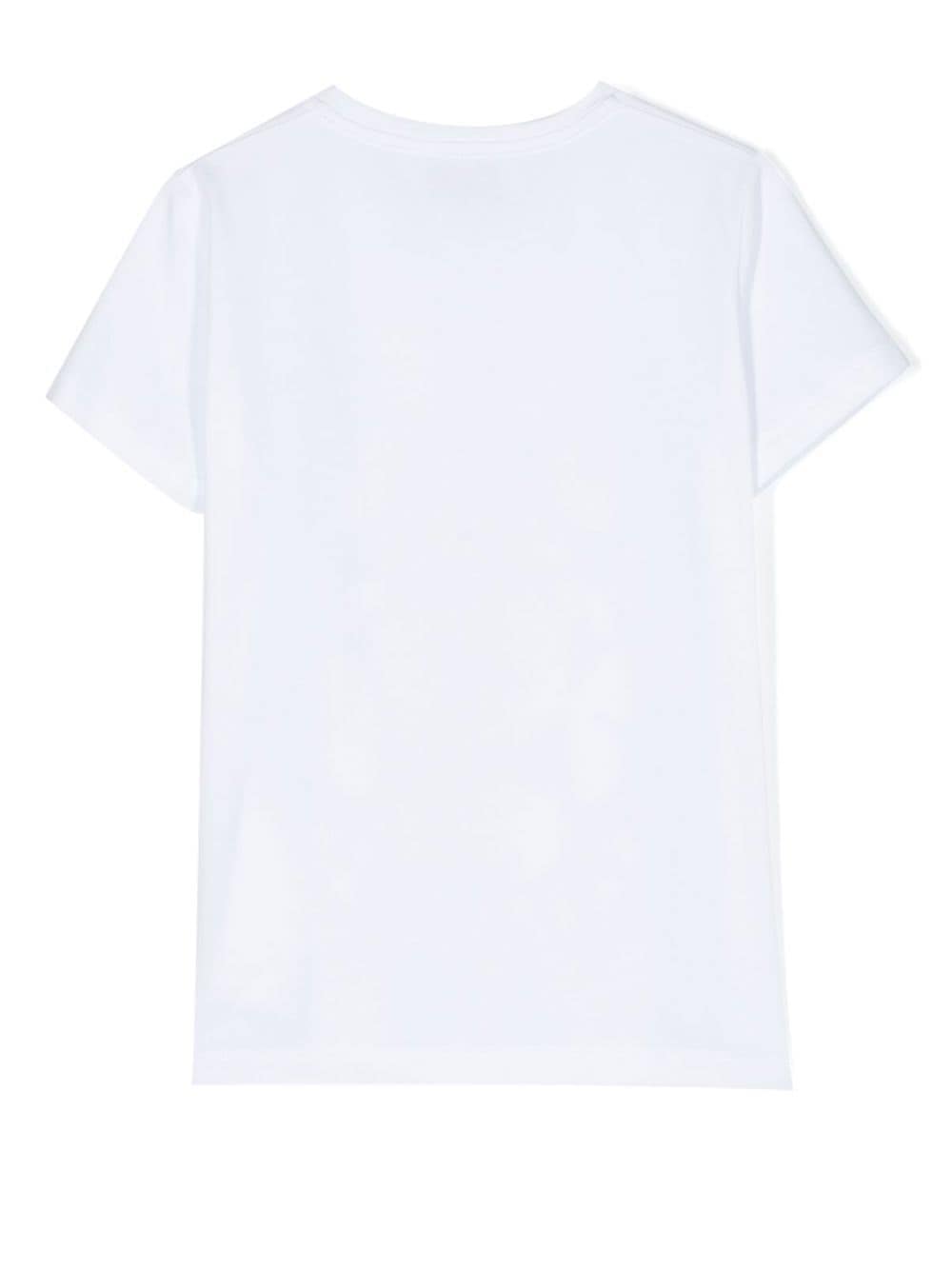 Shop Roberto Cavalli Junior Butterfly-print Short-sleeve T-shirt In White