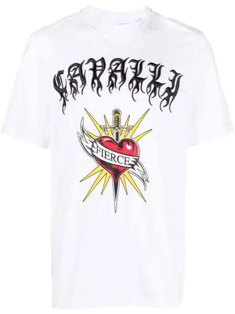 Roberto Cavalli T-Shirt mit Fierce-Print
