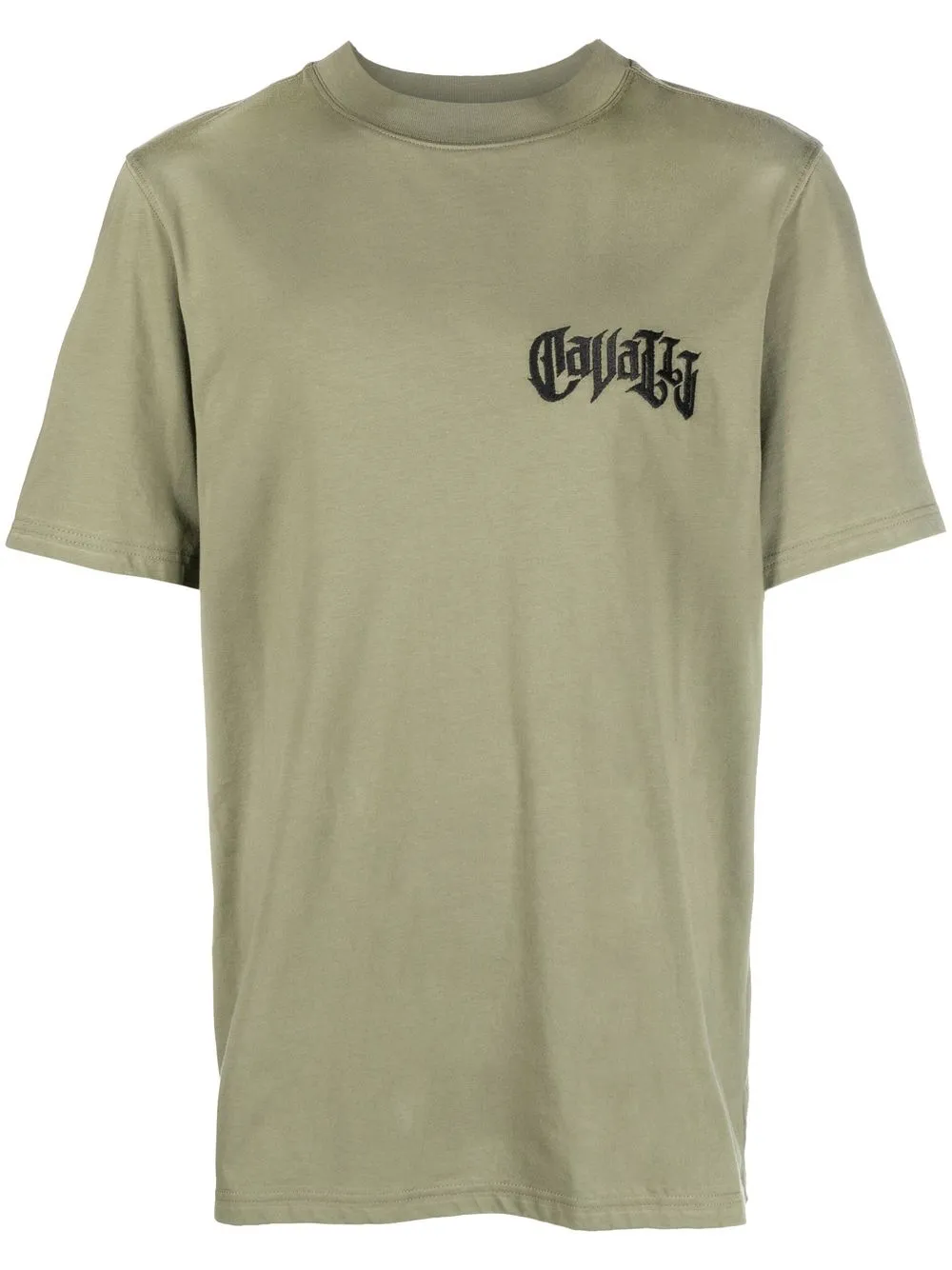 Roberto Cavalli Embroidered Logo T-shirt In Grün