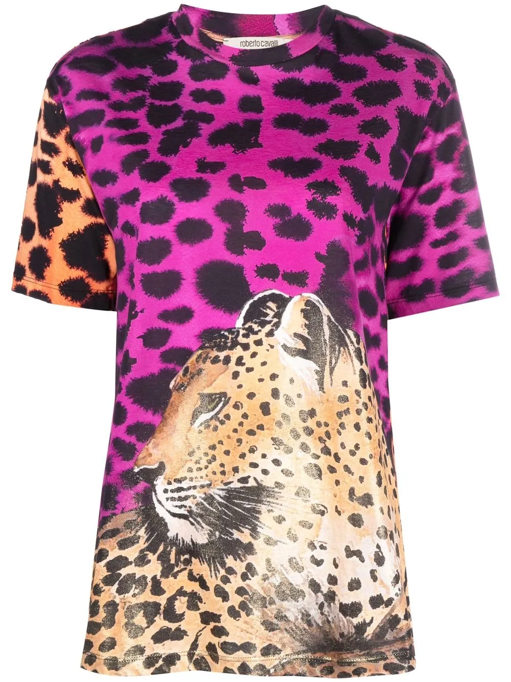 

Roberto Cavalli playera con estampado de leopardo - Rosado