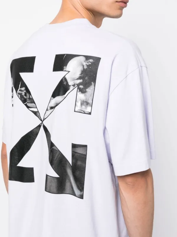 Off-White Caravaggio Arrow short-sleeve T-shirt Purple FARFETCH JO