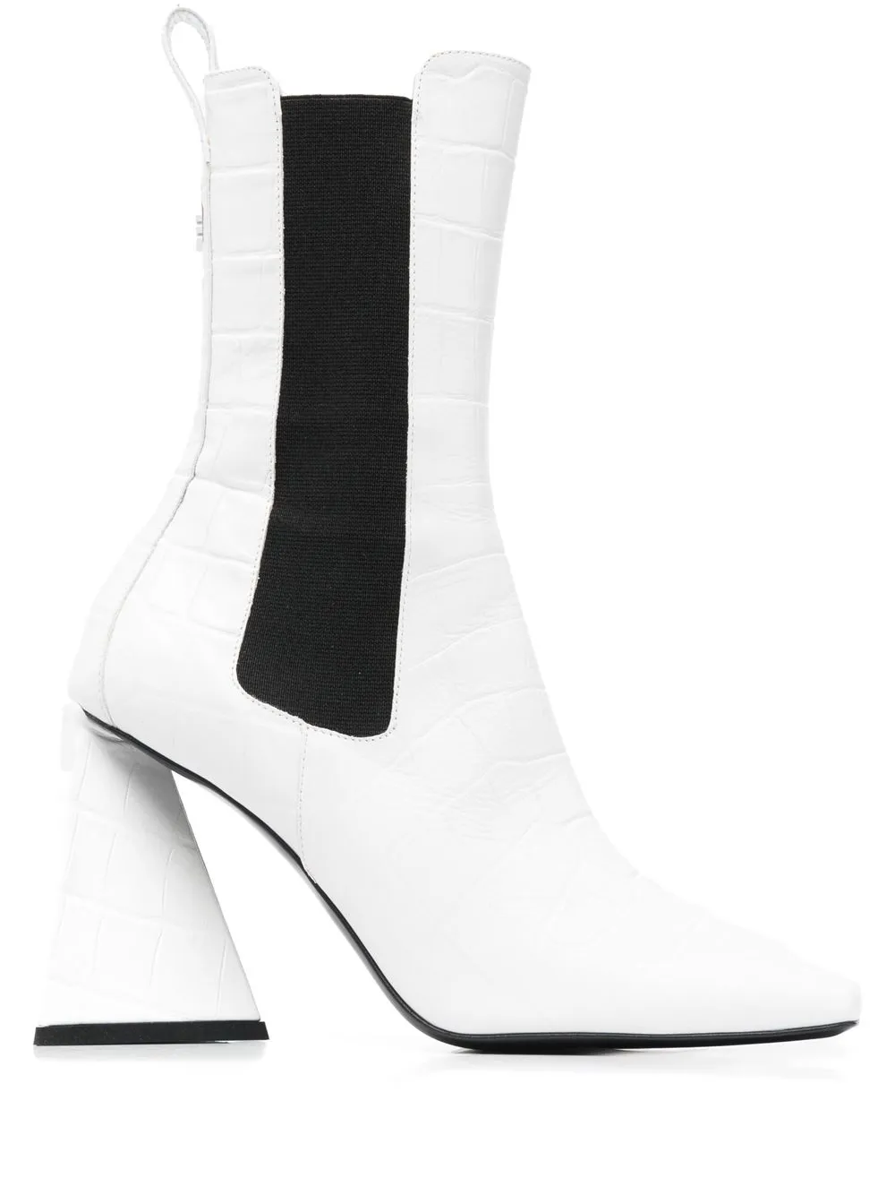 

The Attico botas Devon con efecto de piel de cocodrilo - Blanco