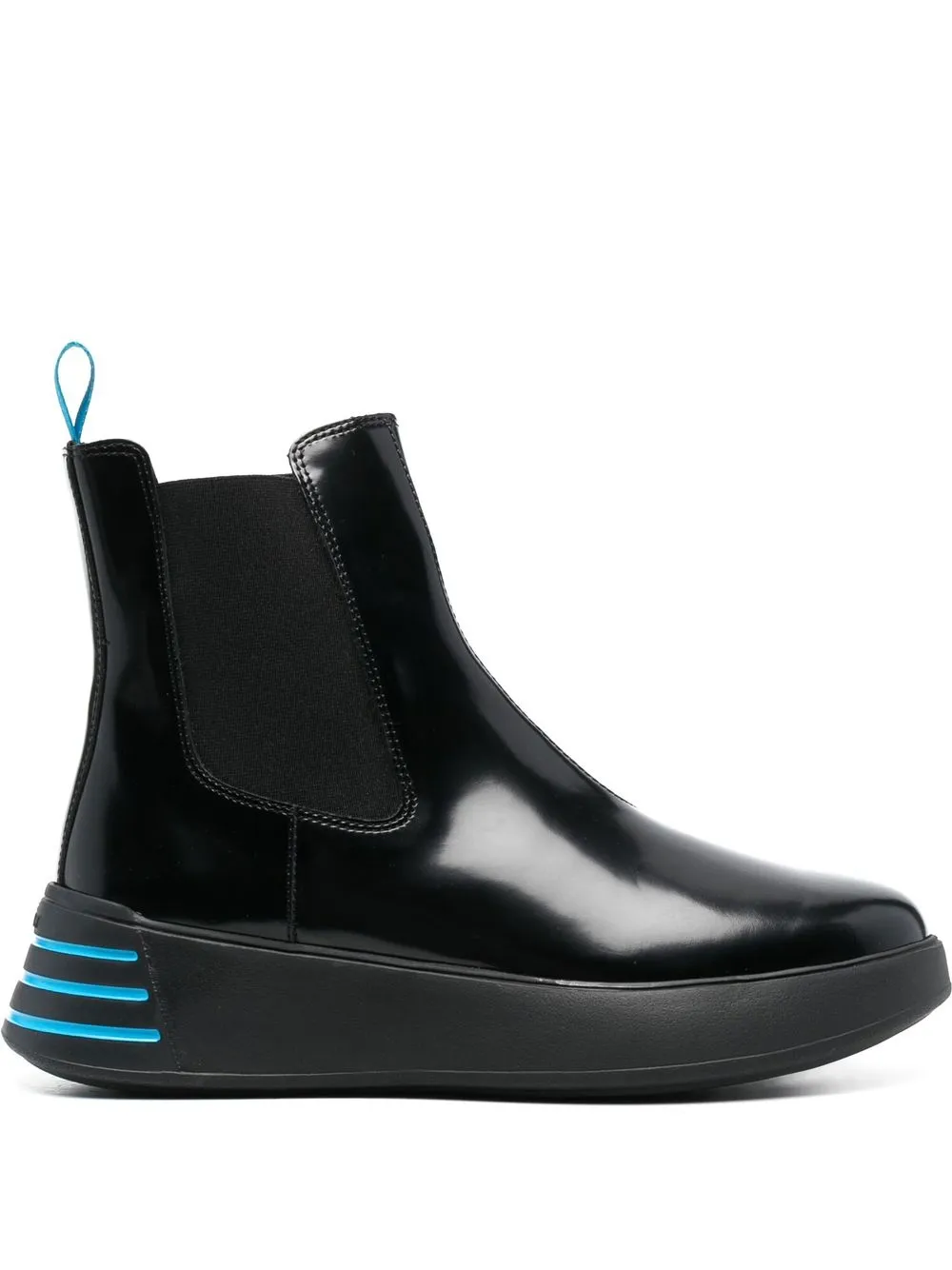 

Hogan Rebel flatform ankle boots - Black