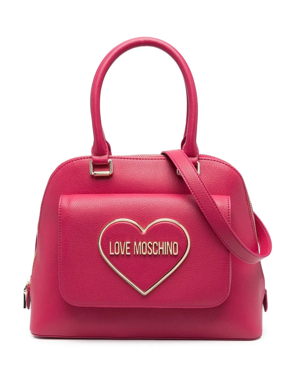 

Love Moschino tote Heart con placa del logo - Rosado