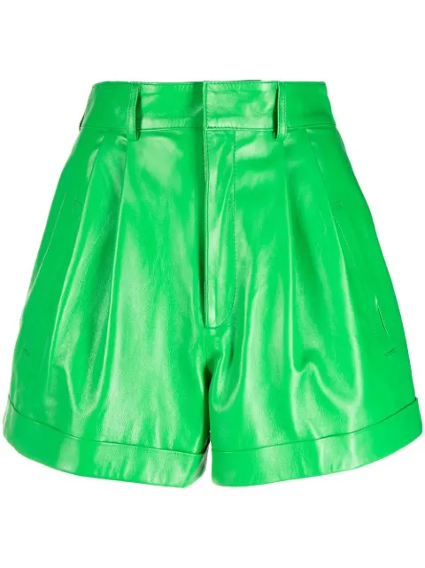 Manokhi high-waisted leather shorts