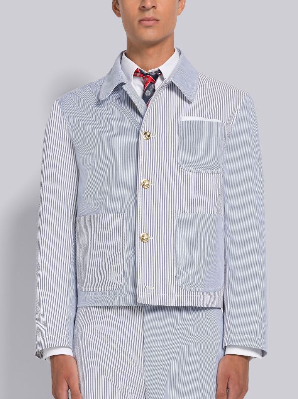 日本未発売】 THOM BROWNE シアサッカーサマージャケット asakusa.sub.jp