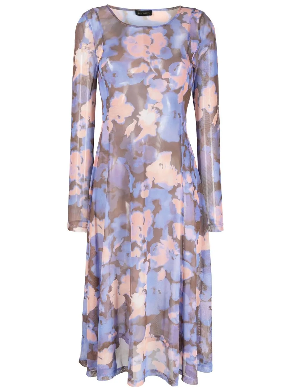 

Stine Goya vestido midi con estampado floral - Morado