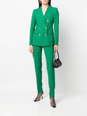 green womens trouser suit