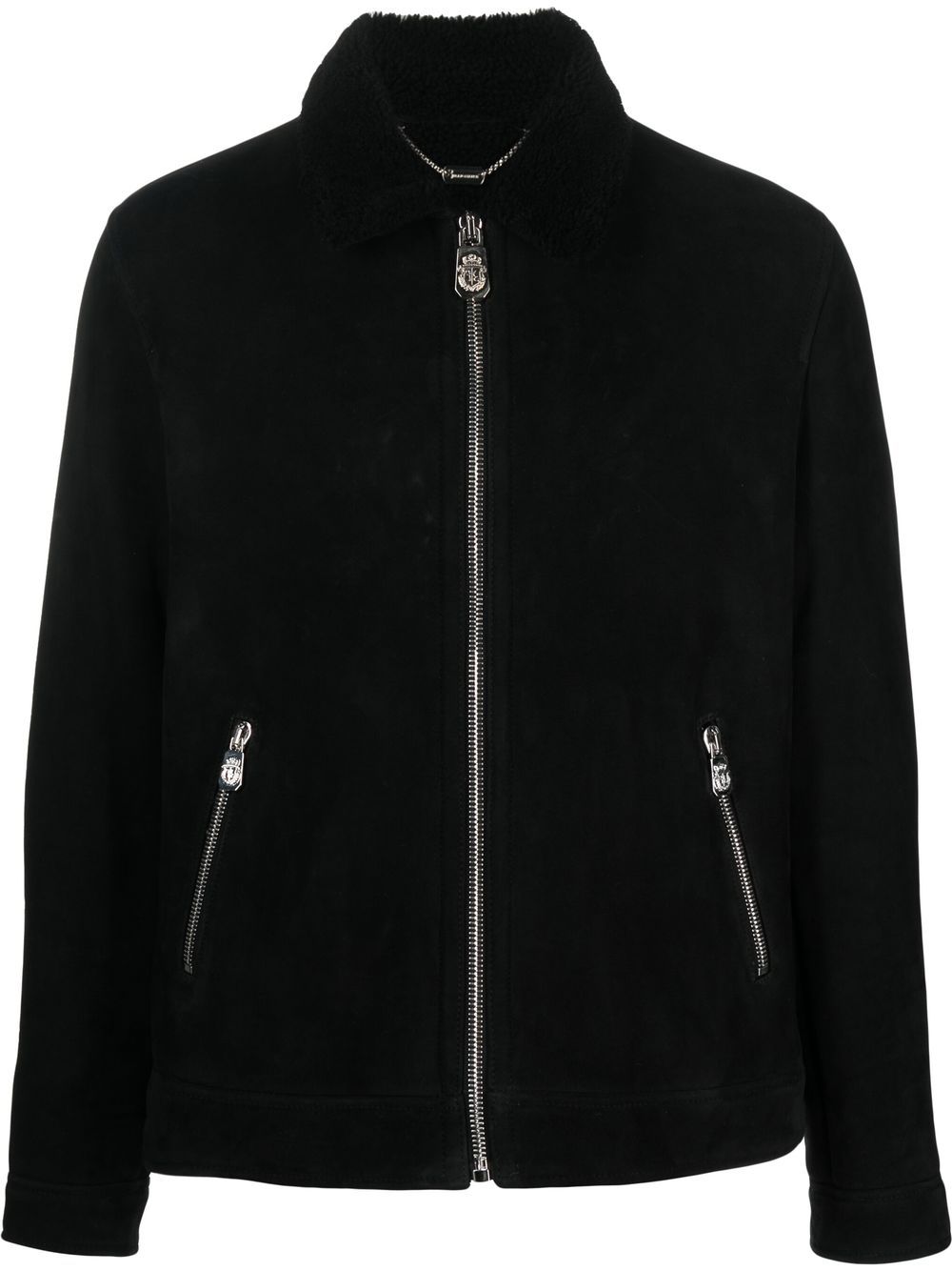 Billionaire Aviator zip-up bomber jacket - Black