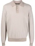 Billionaire long-sleeved polo shirt - Neutrals