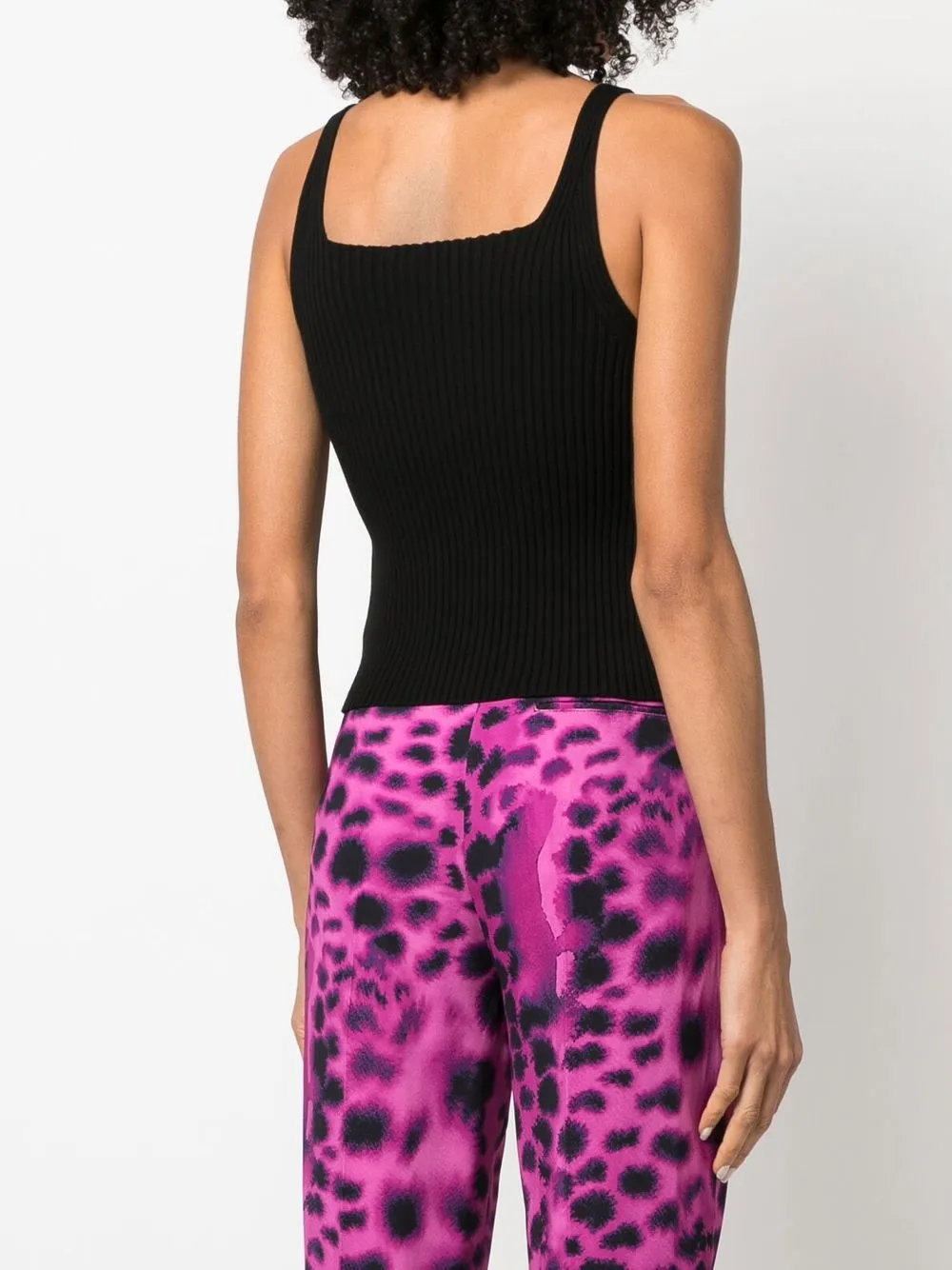 ROBERTO CAVALLI RIBBED-KNIT TANK TOP