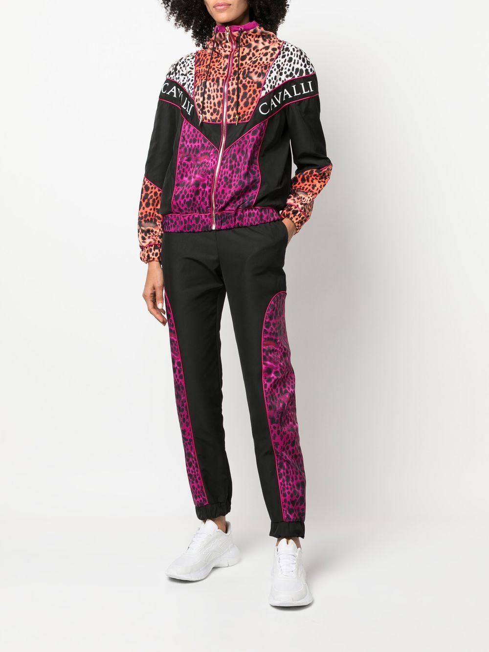 Roberto Cavalli Trainingsbroek met print - Zwart