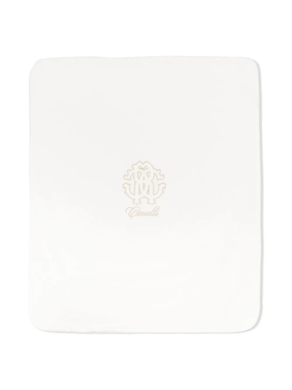 

Roberto Cavalli Junior monogram-embroidered blanket - White