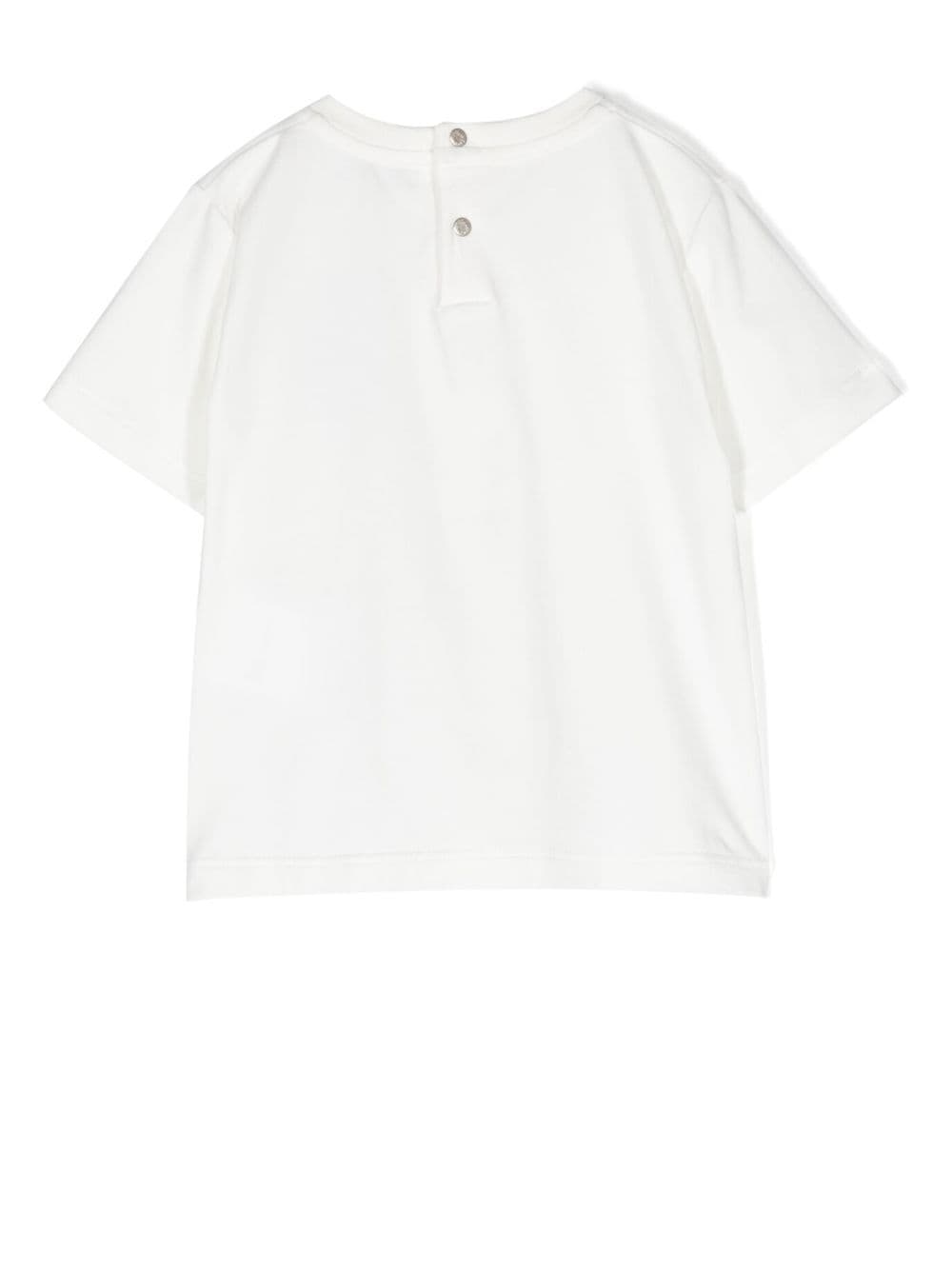 Roberto Cavalli Junior T-shirt met borduurwerk - Wit