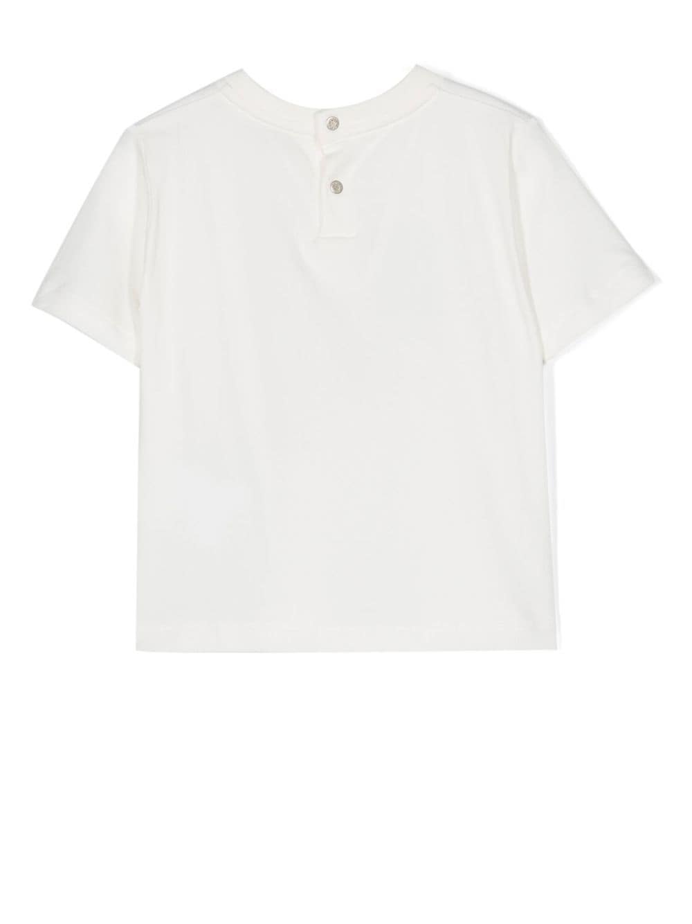 Roberto Cavalli Junior T-shirt met dinosaurusprint - Wit