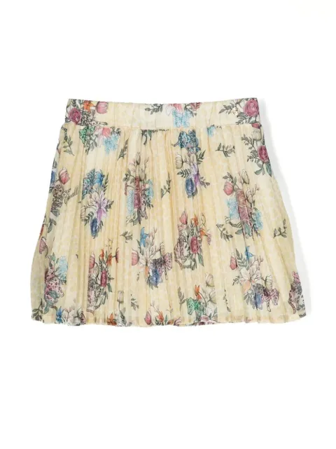 Roberto Cavalli Junior floral-print pleated skirt