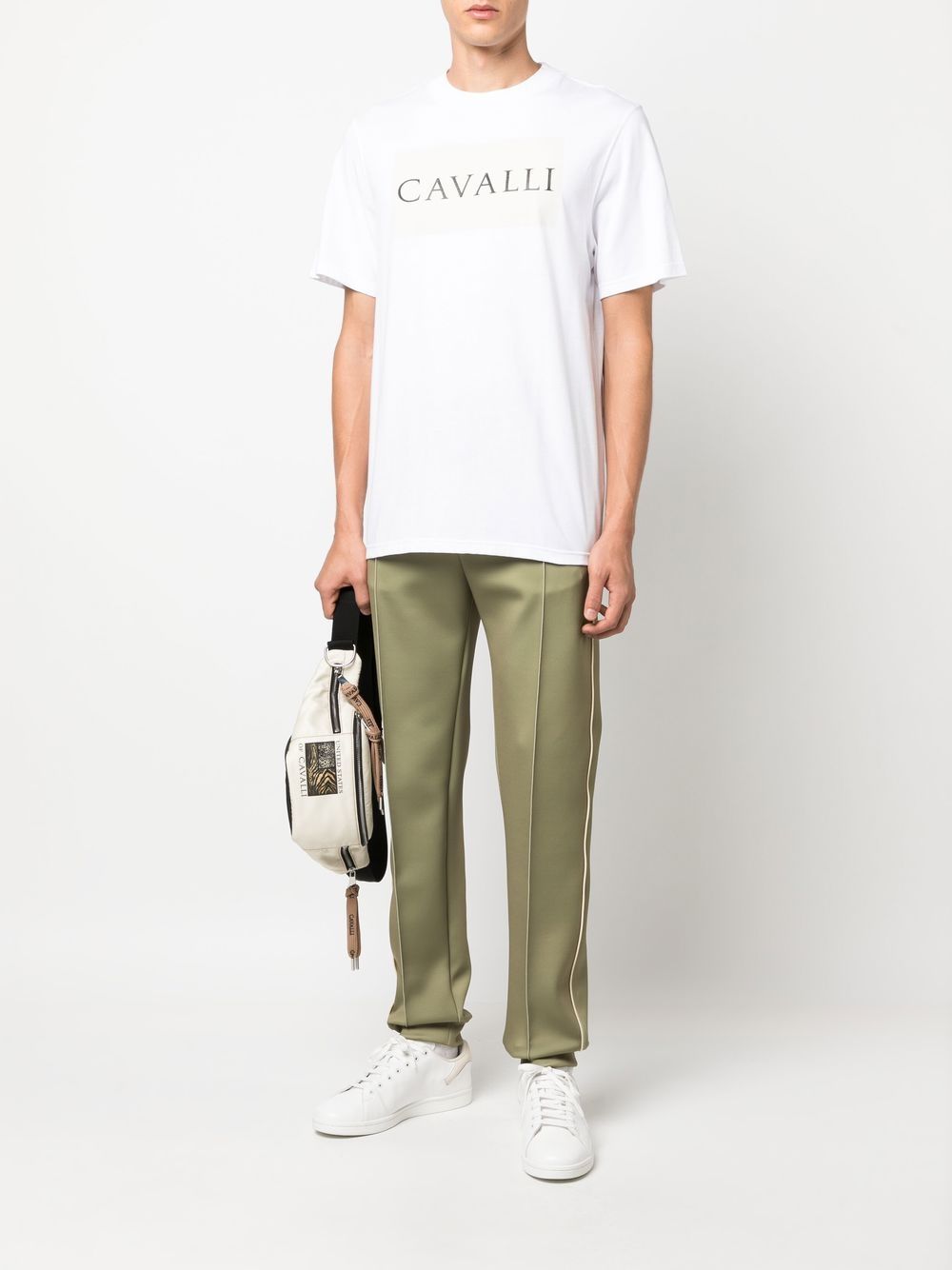 Roberto Cavalli T-shirt met grafische print - Wit