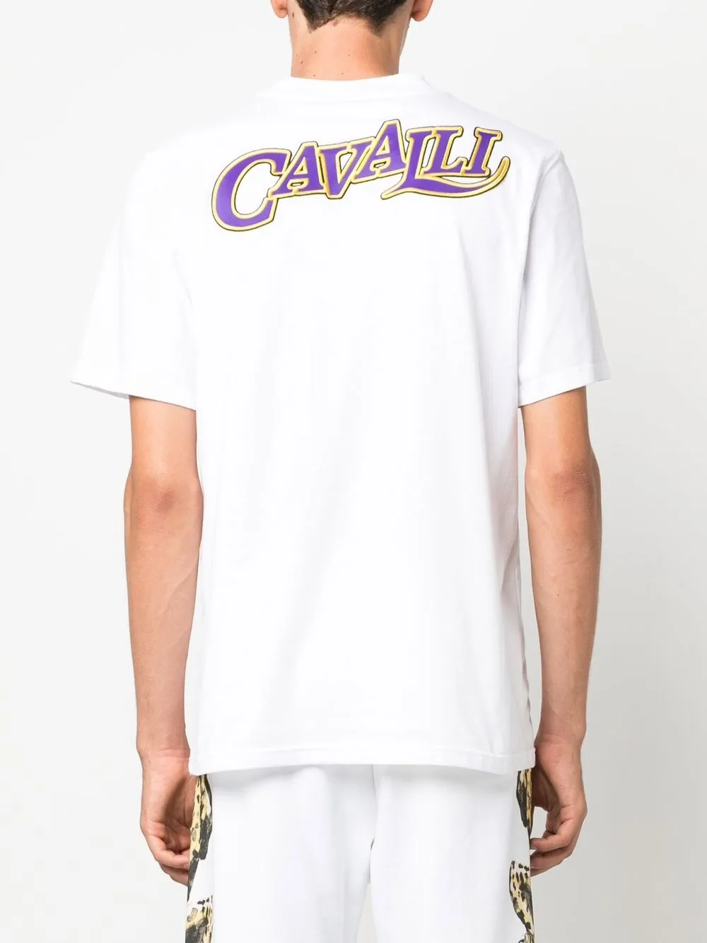 ROBERTO CAVALLI LOGO-PRINT SHORT-SLEEVED T-SHIRT