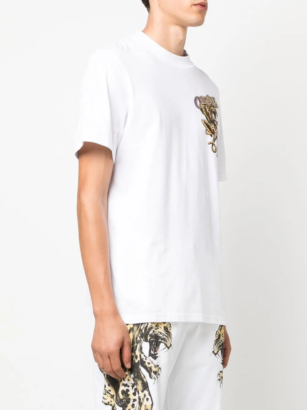 ROBERTO CAVALLI LOGO-PRINT SHORT-SLEEVED T-SHIRT