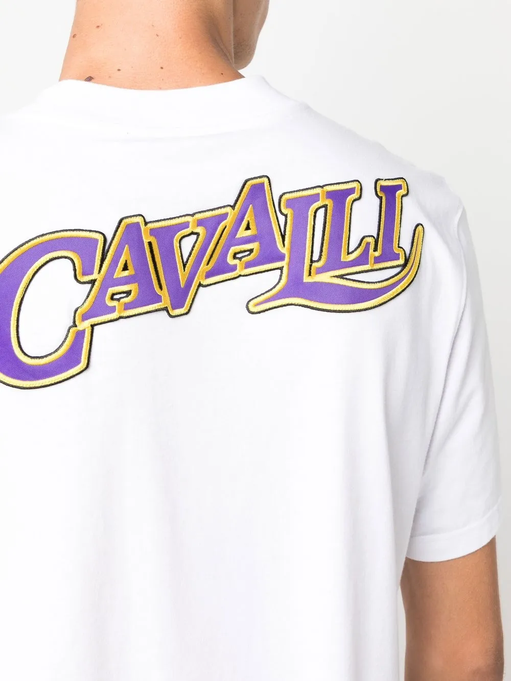 ROBERTO CAVALLI LOGO-PRINT SHORT-SLEEVED T-SHIRT