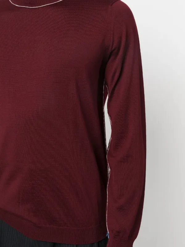 Maison Margiela Work-In-Progress Wool Jumper | Red | FARFETCH