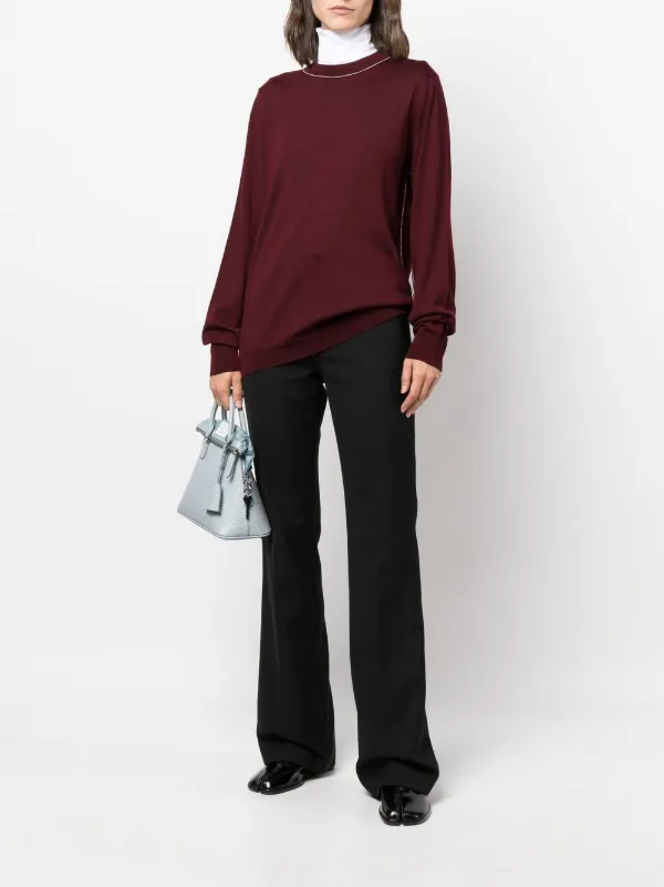 トップス Maison Margiela work in progress Knit Maison Margiela Work-In-Progress Wool Jumper | Red | FARFETCH