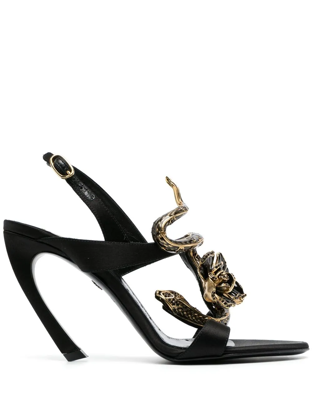 

Roberto Cavalli snake-detail Tiger-Tooth sandals - Black