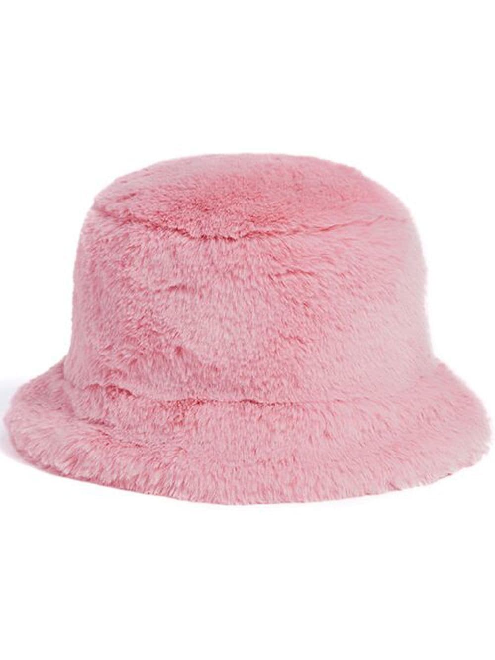 faux-fur bucket hat