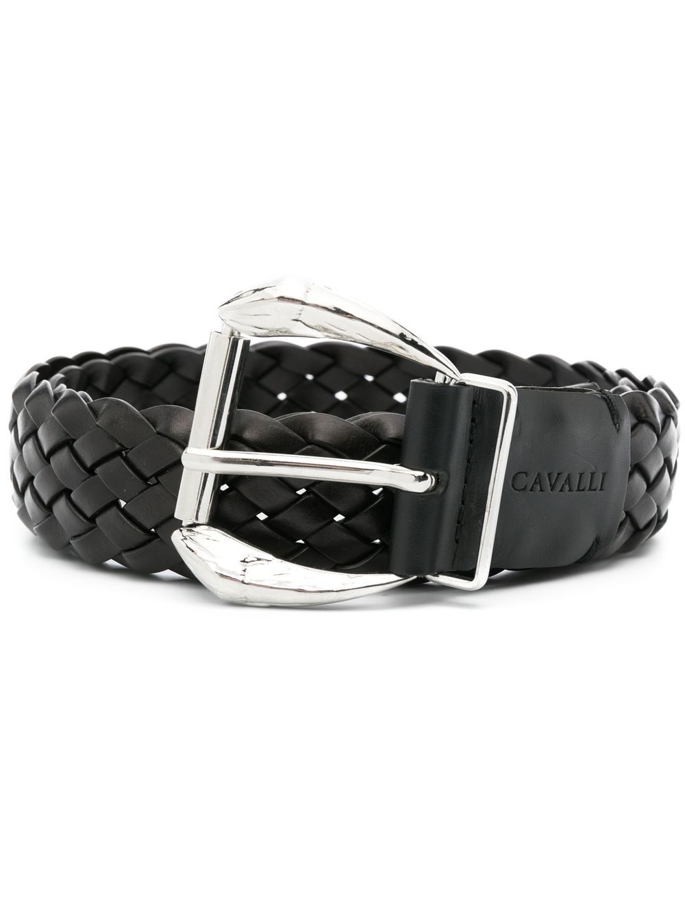 Roberto Cavalli logo-buckle belt - Black