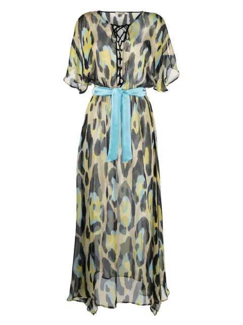 Roberto Cavalli leopard print beach dress