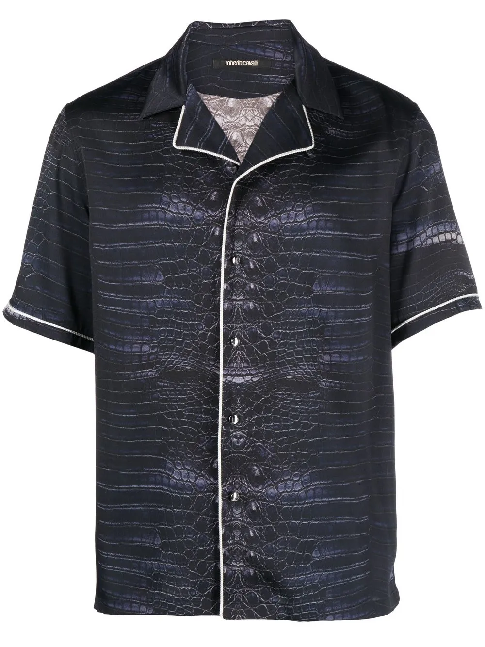 

Roberto Cavalli snakeskin-print short-sleeve shirt - Blue