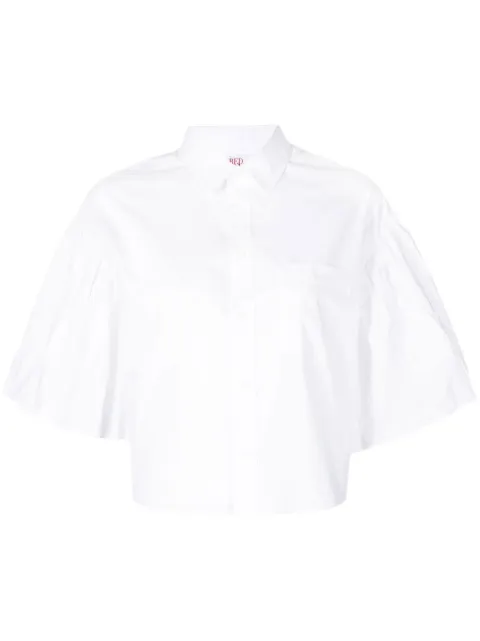 RED Valentino pleated-sleeve detail shirt