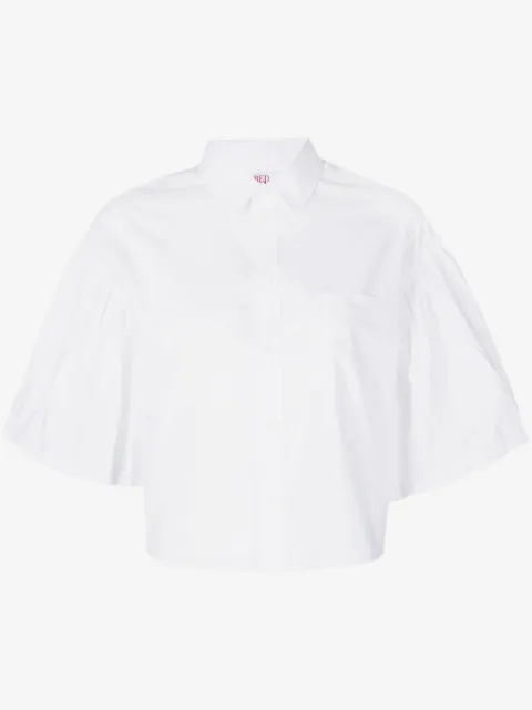 RED Valentino pleated-sleeve detail shirt