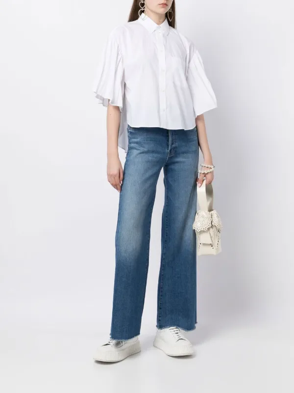RED Valentino pleated-sleeve Detail Shirt | White | FARFETCH JO