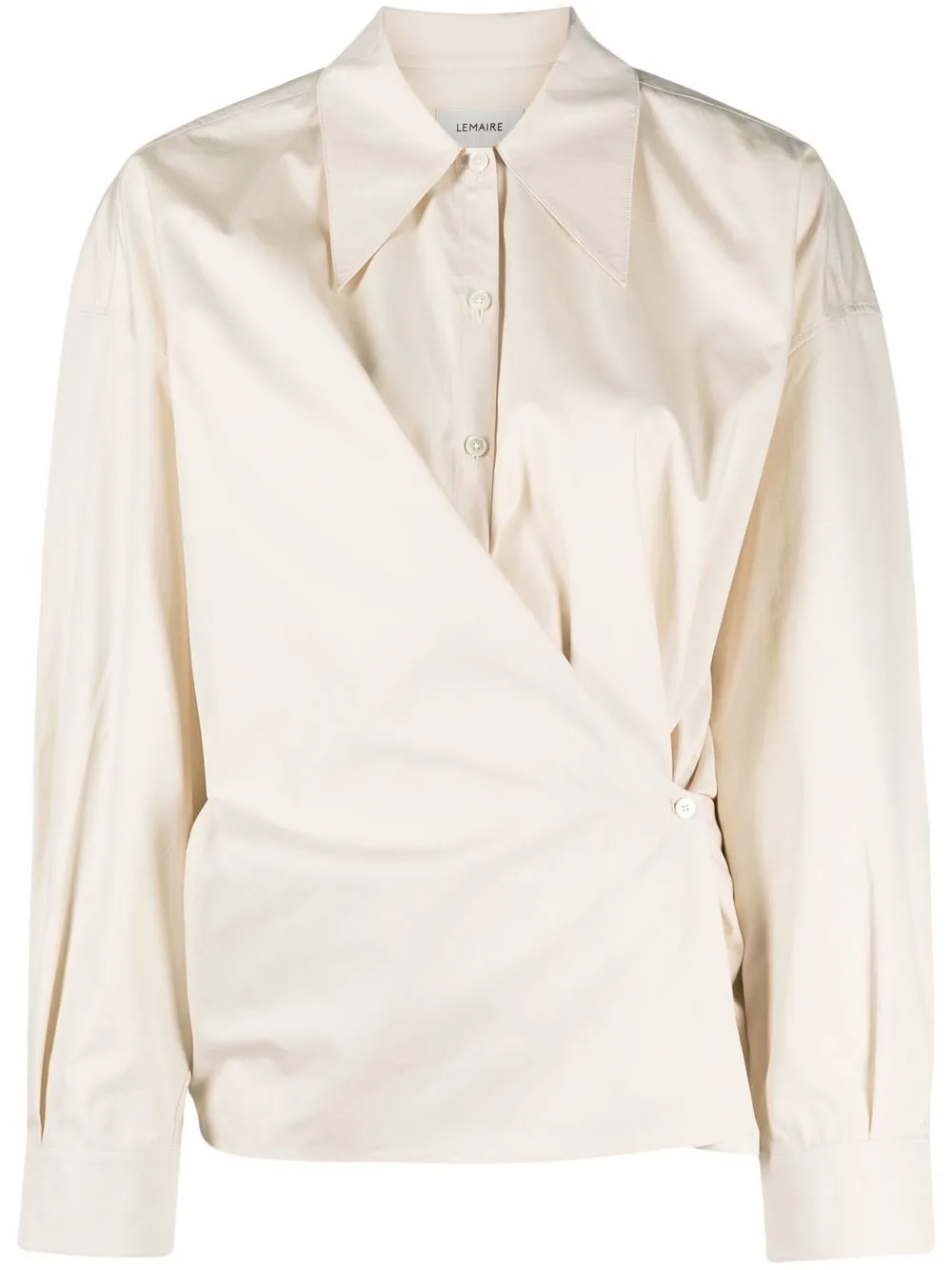 

Lemaire off-centre twisted shirt - Neutrals