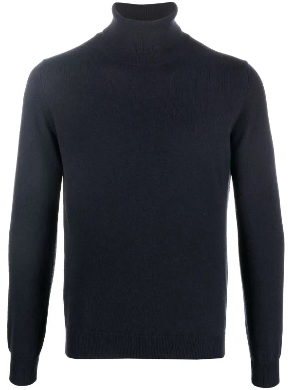 Corneliani Long-sleeve Roll-neck Jumper in Blue