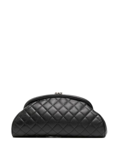 HOT SALE CHANEL 2007 CC diamond-quilted clutch bag Women