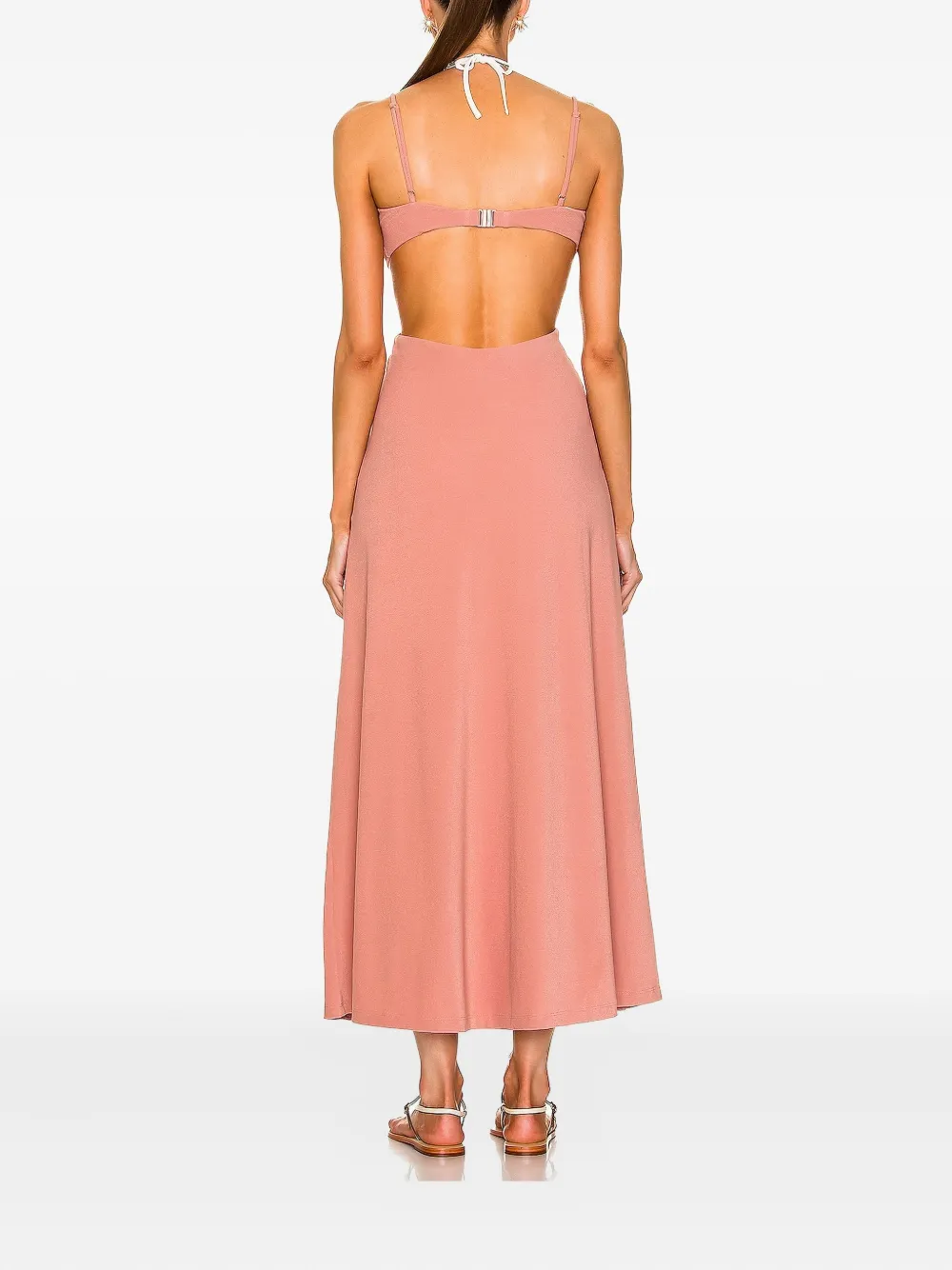 Johanna Ortiz Bambuco Viejo Midi Dress Pale Rose In Pink