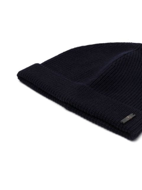 ribbed virgin-wool beanie