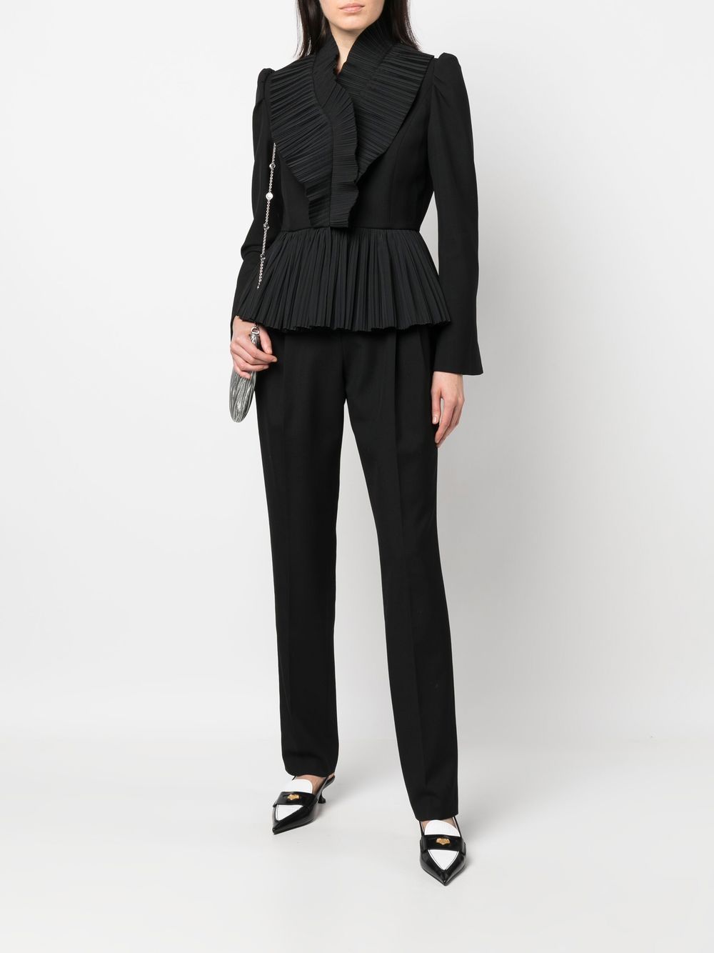 Image 2 of Rochas pleat-detail tailored trousers