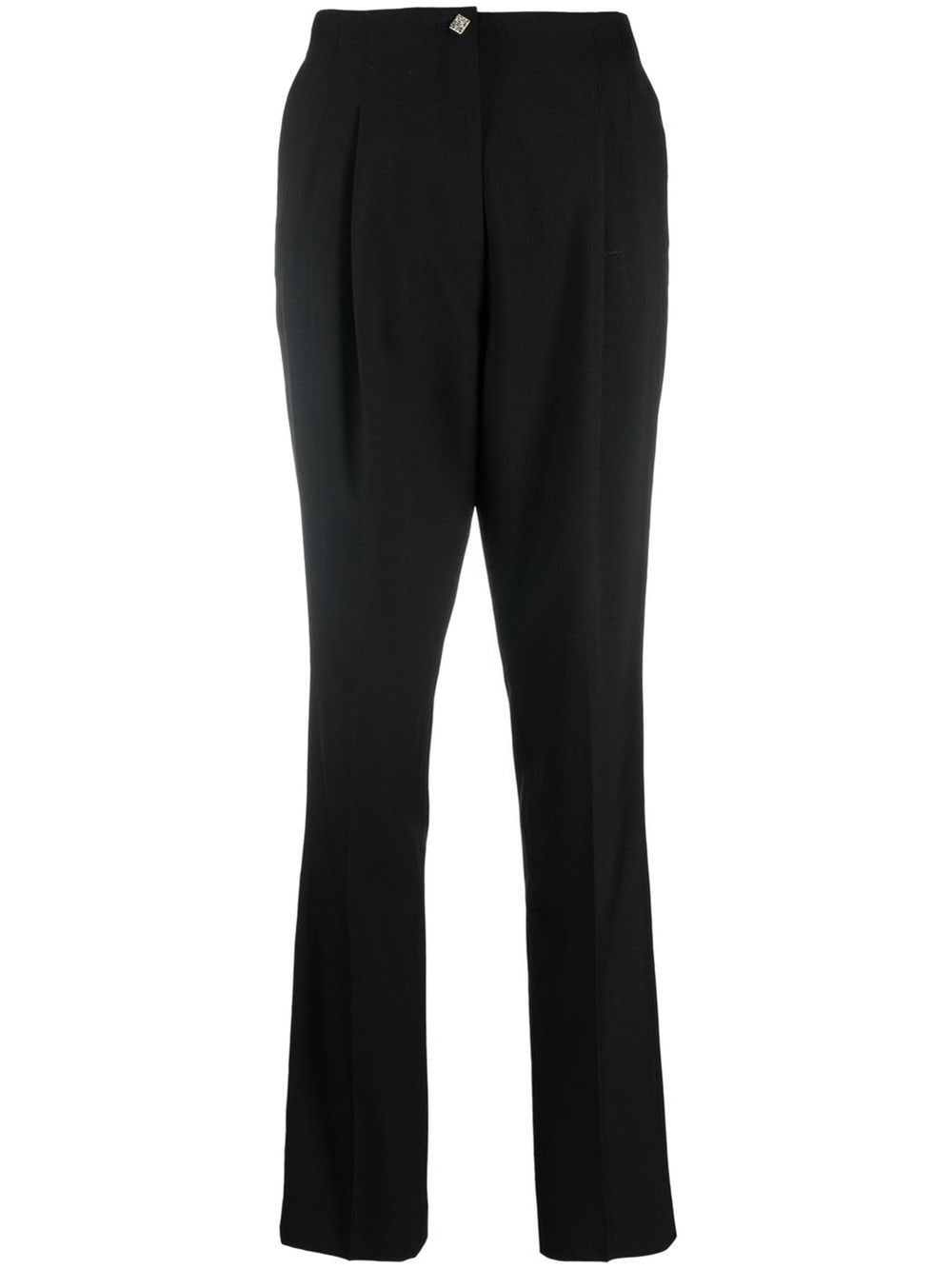Shop Rochas Pleat-detail Tailored Trousers In Black