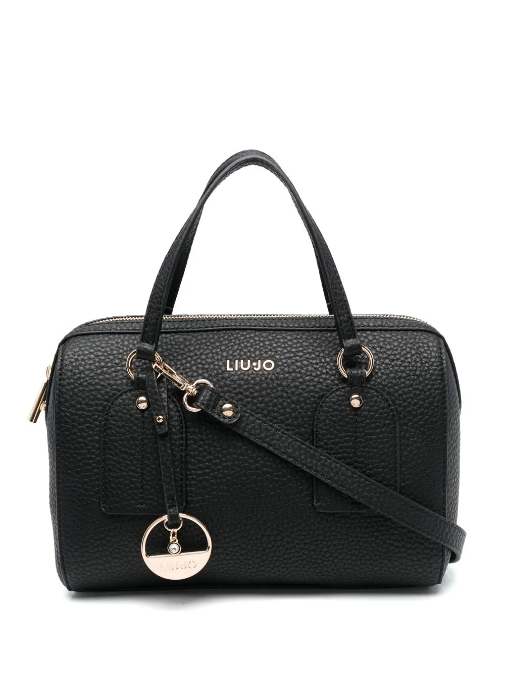 

LIU JO logo-plaque detail tote bag - Black