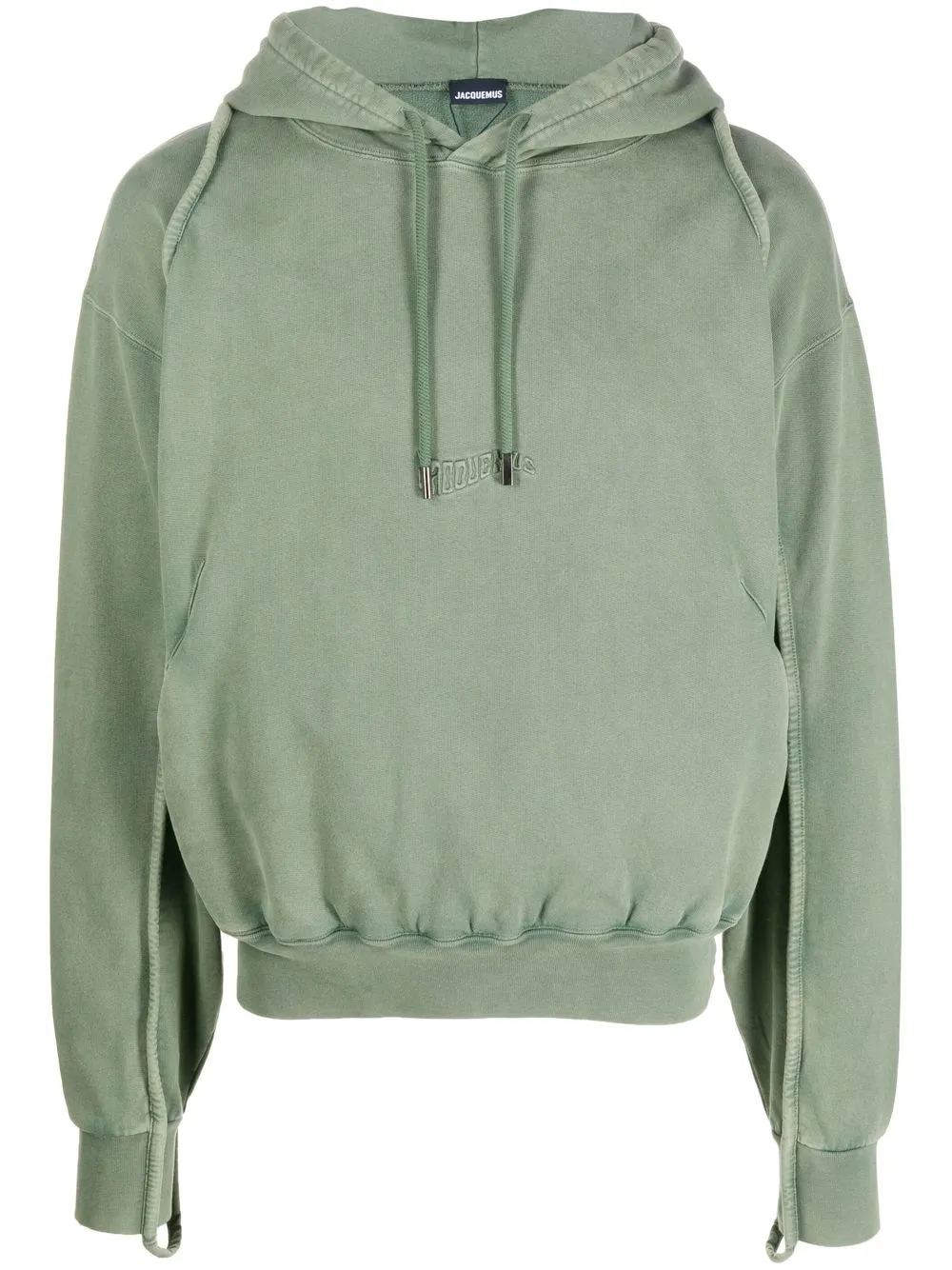 

Jacquemus embroidered-logo drawstring hoodie - Green