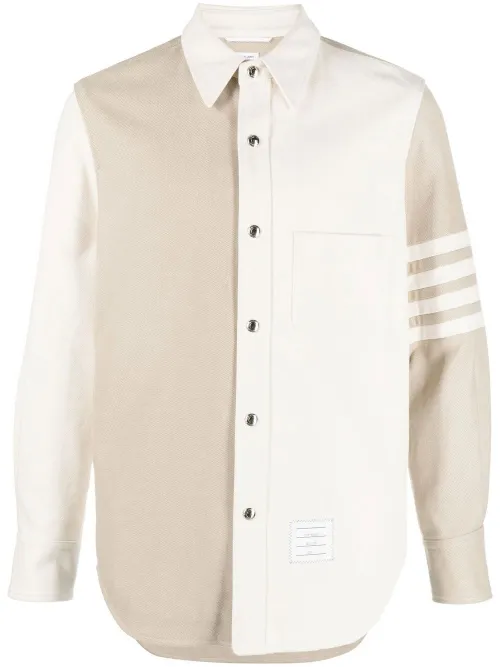 Chemise en jean à design patchwork - Thom Browne - Modalova