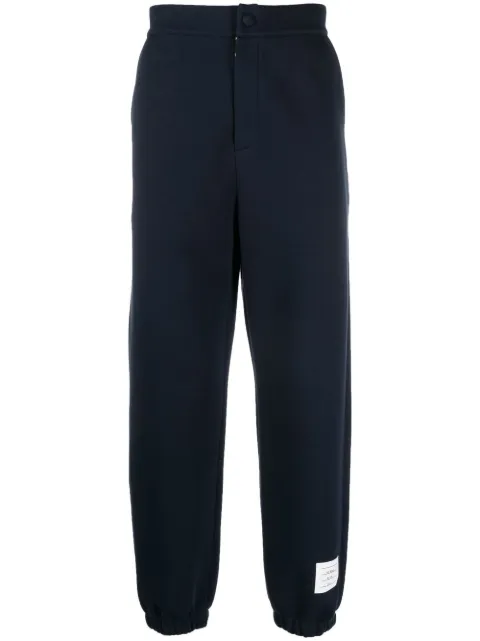 straight-leg technical-cotton track pants
