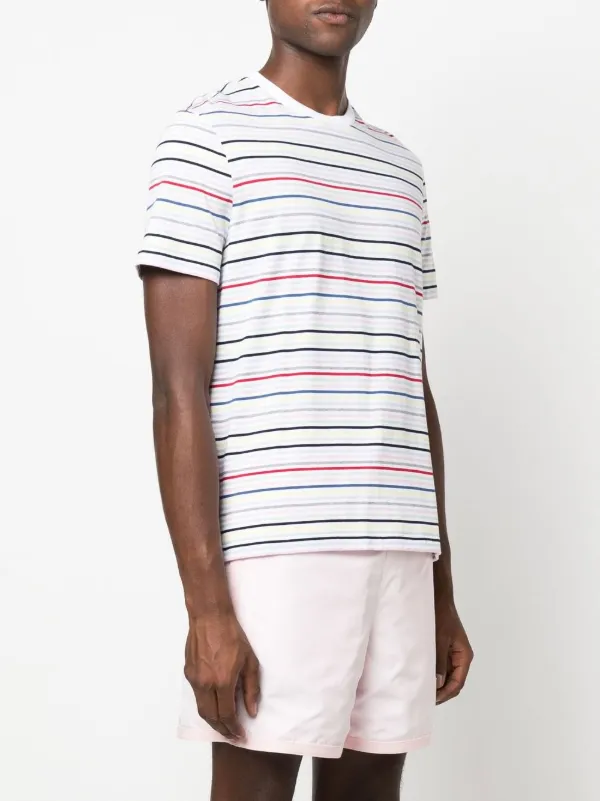 【関税込み】Thom Browne ホワイト ストライプ Tシャツ Thom Browne ストライプ Tシャツ | ホワイト | FARFETCH JP